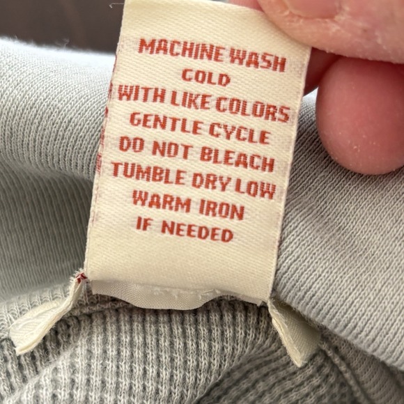 Sundance Waffle Knit Lace Cuff Cowlneck Top Womens M Gray Boho Thermal - Picture 7 of 8